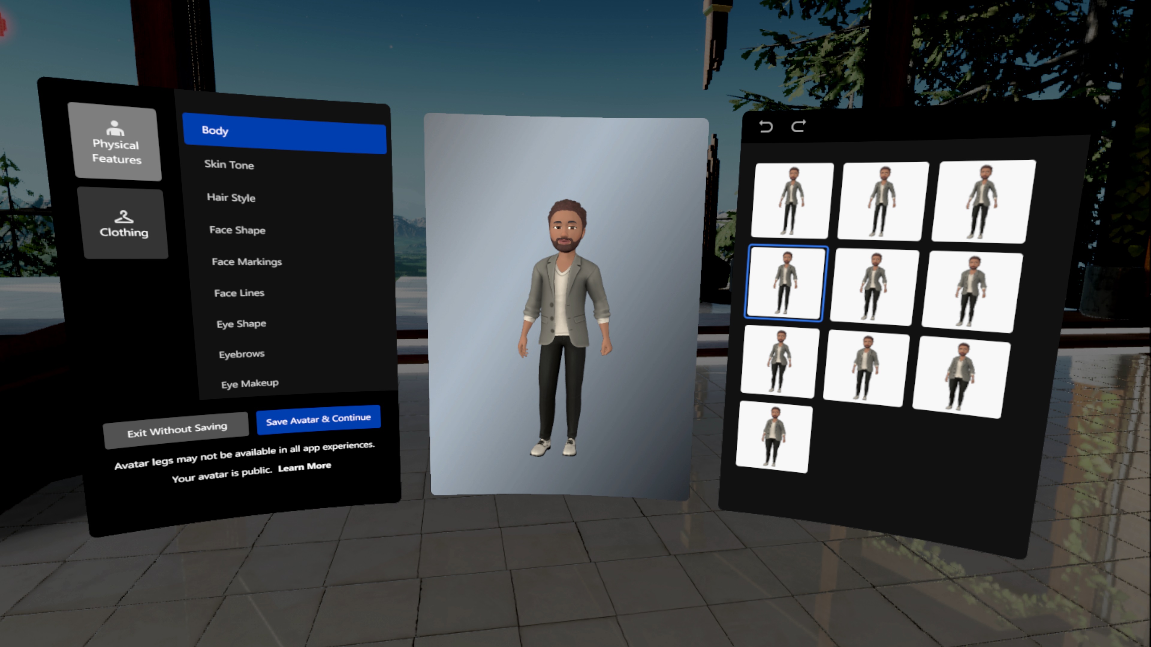 Oculus AVATAR EDITOR 1 59c21